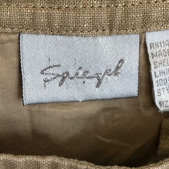 SPIEGEL Linen Jacket Cardigan Bolero Tan Gold Metallic Women’s Plus Size 16 1X - Picture 9 of 16